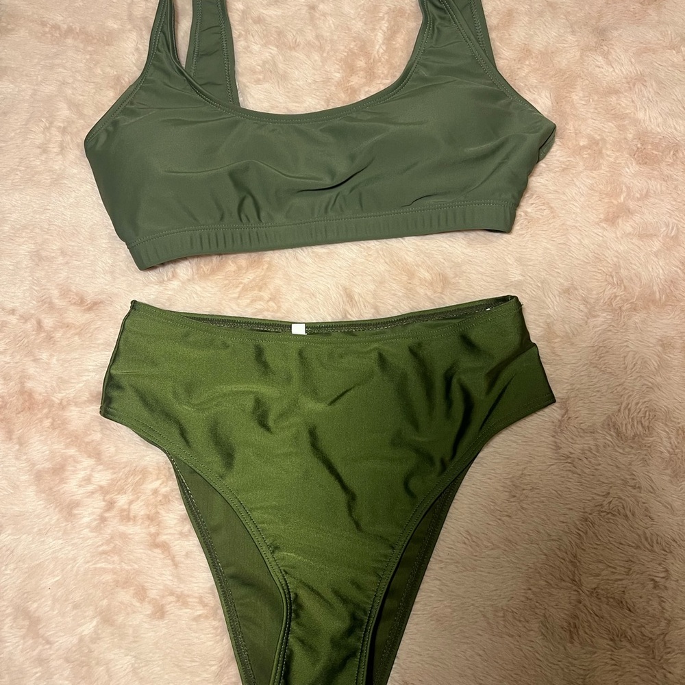 Olive Green Bikini Set